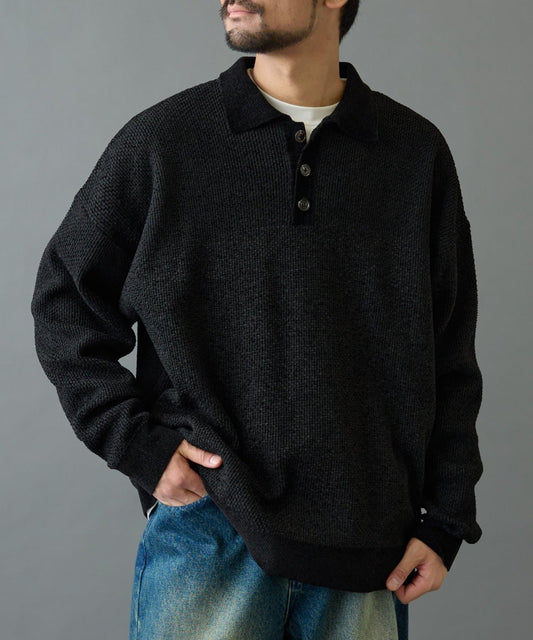 燈芯絨針織POLO衫