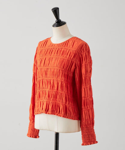 《近日開始》棉質褶皺襯衫