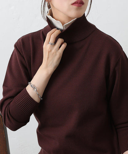 拼色針織套頭衫