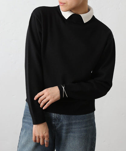 拼色針織套頭衫