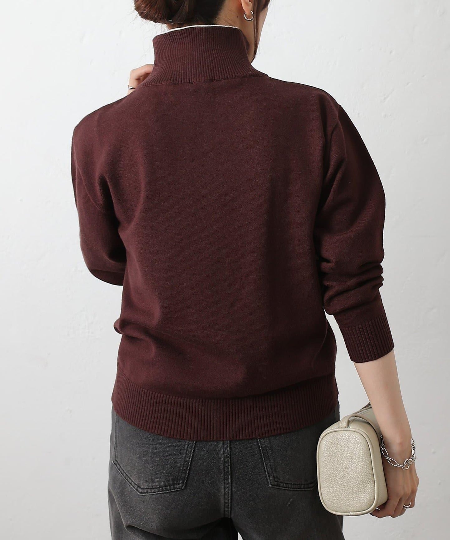 拼色針織套頭衫