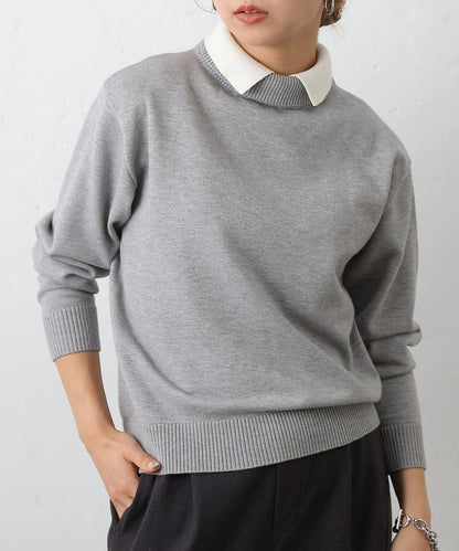 拼色針織套頭衫