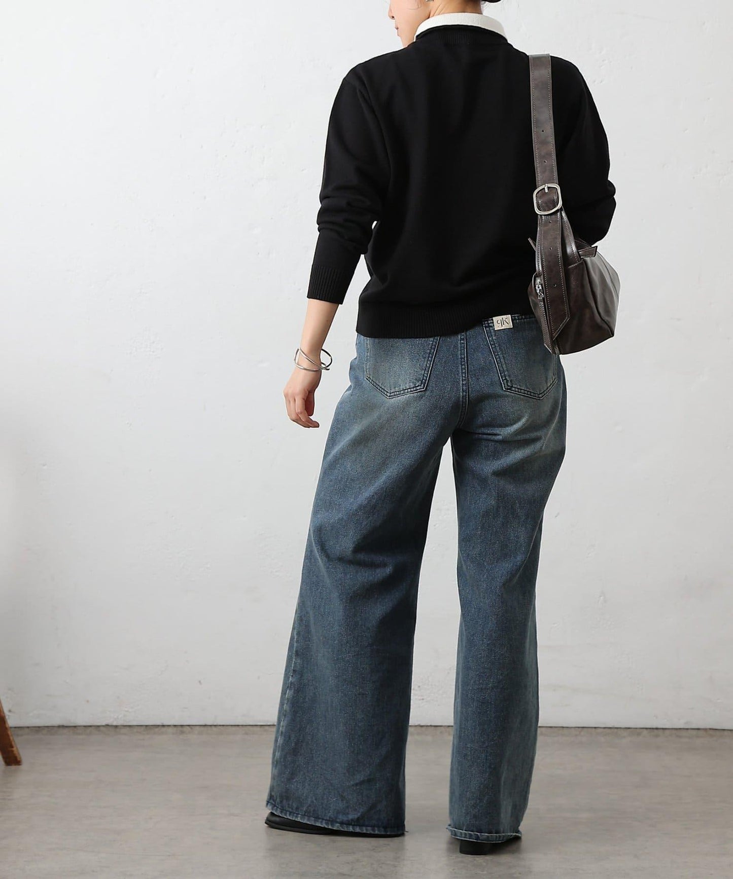 拼色針織套頭衫