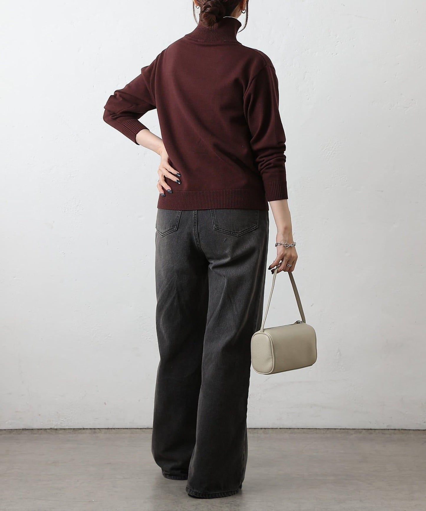 拼色針織套頭衫