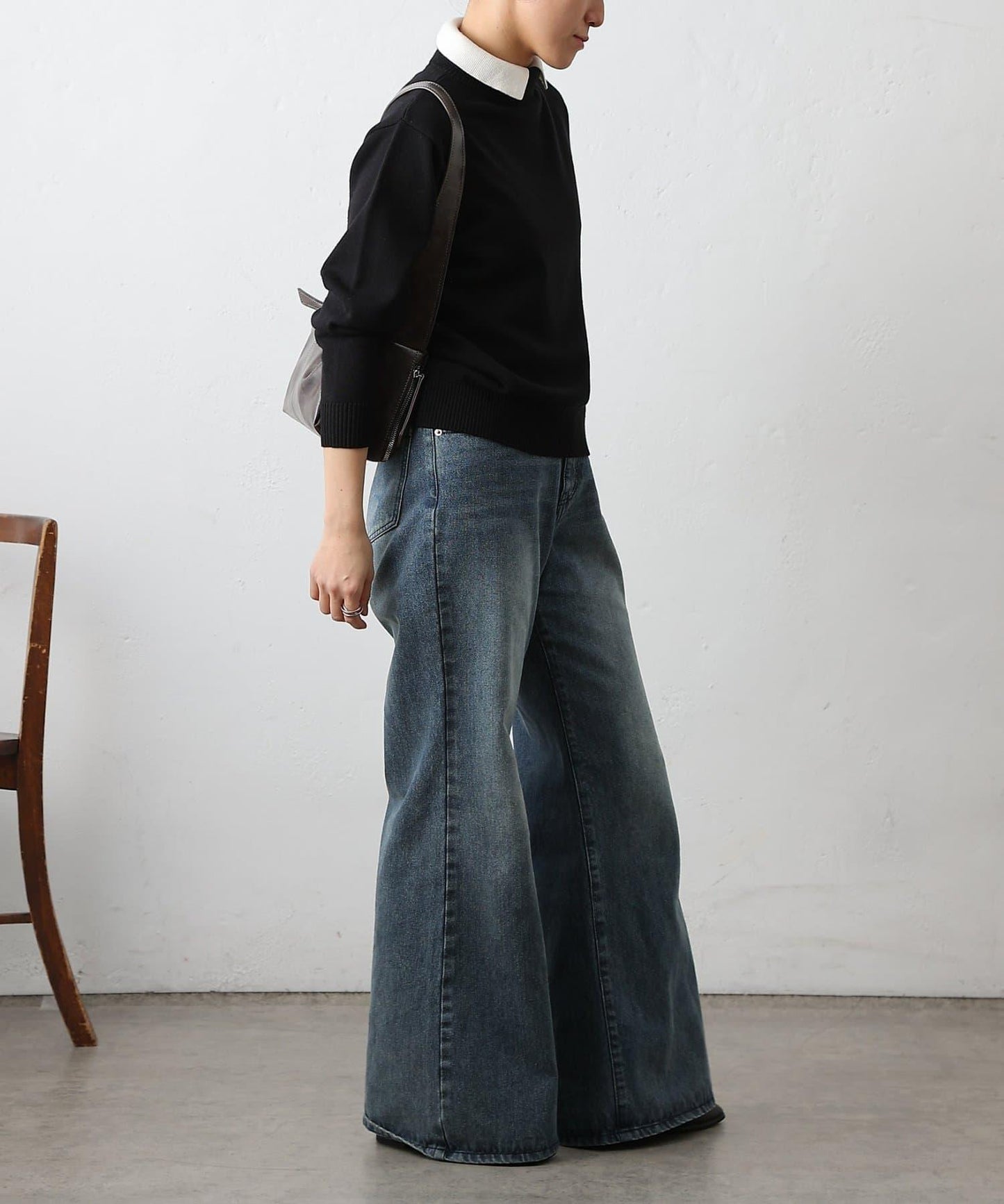 拼色針織套頭衫