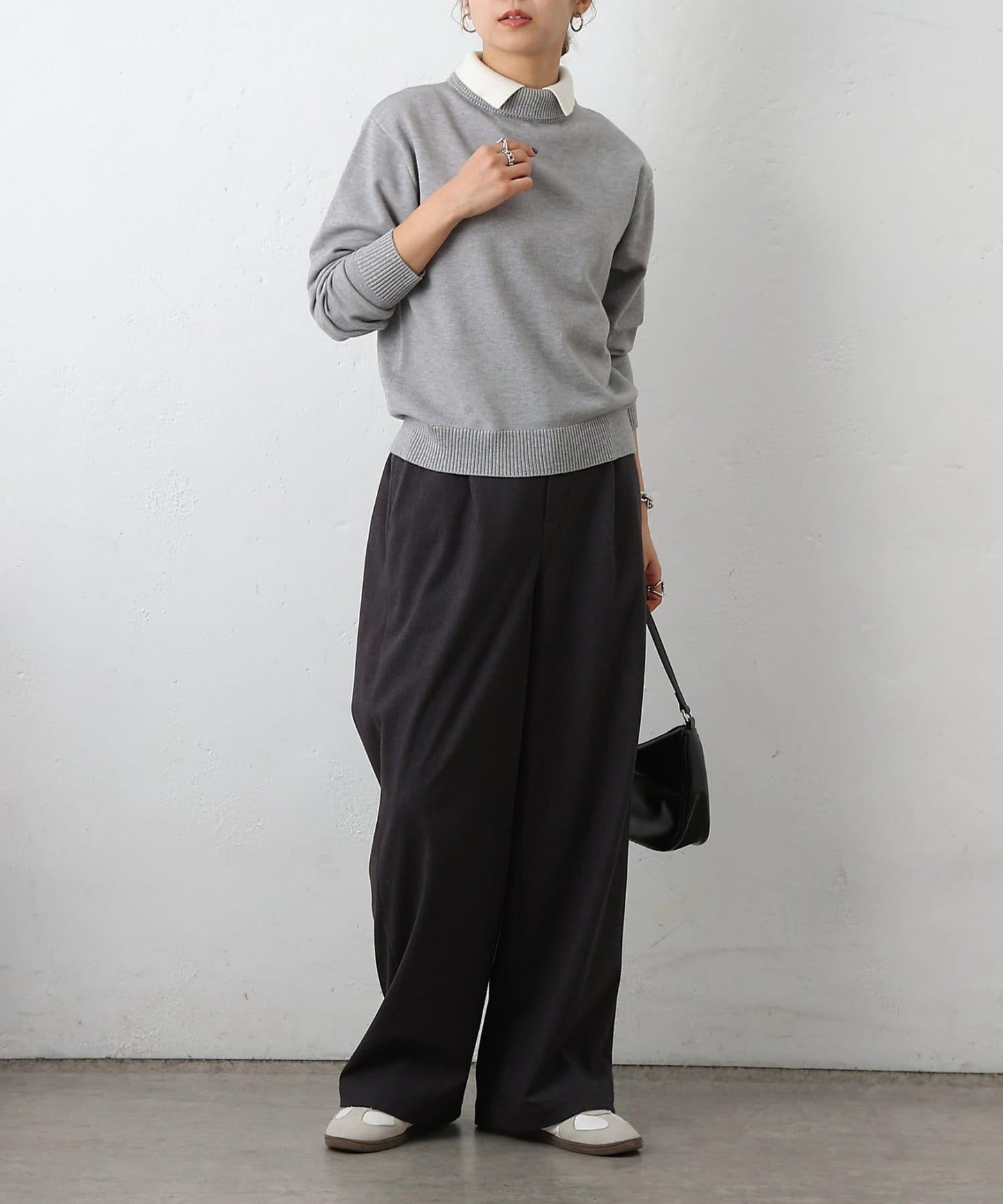 拼色針織套頭衫