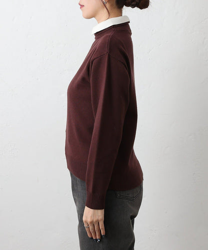 拼色針織套頭衫