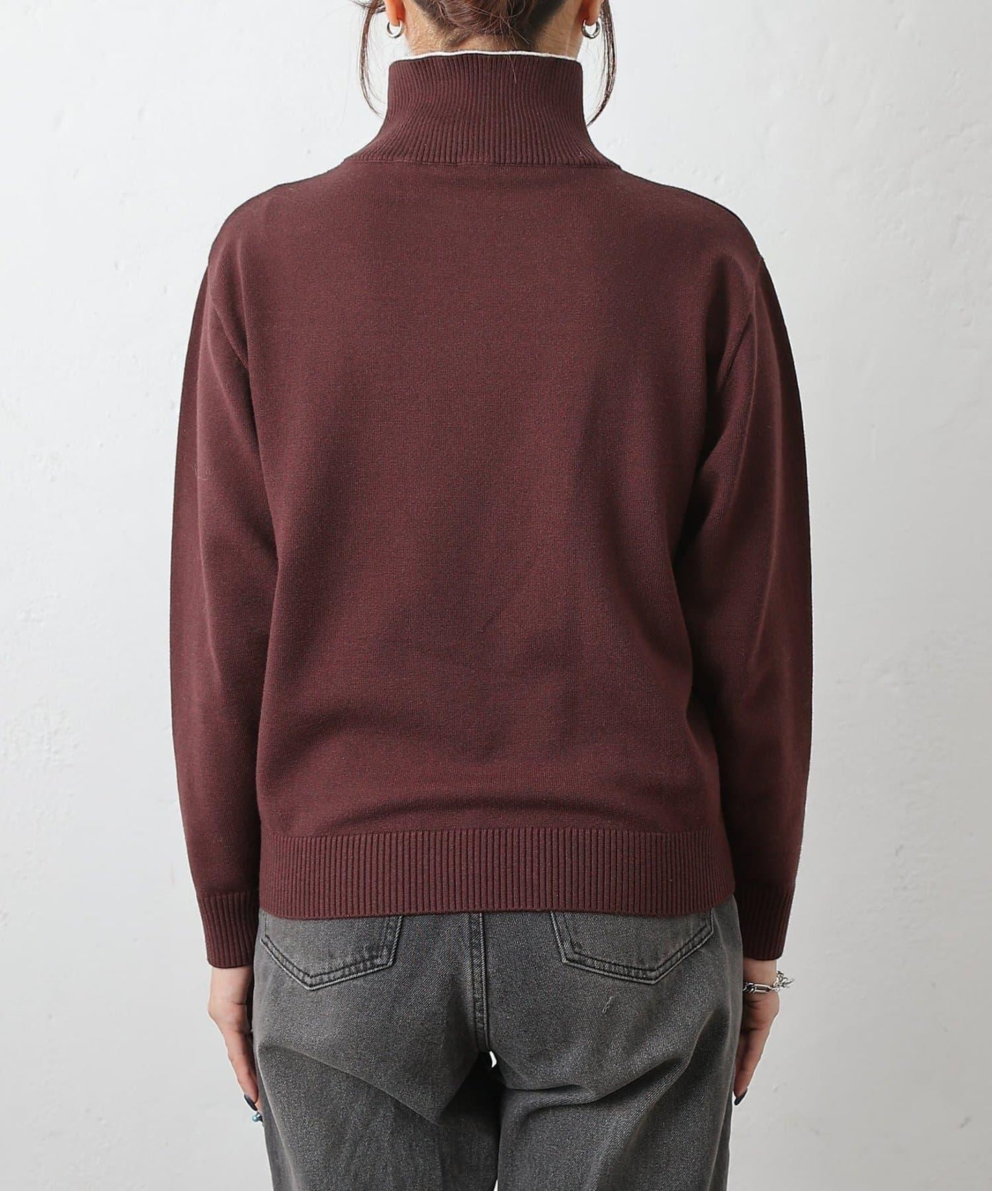 拼色針織套頭衫