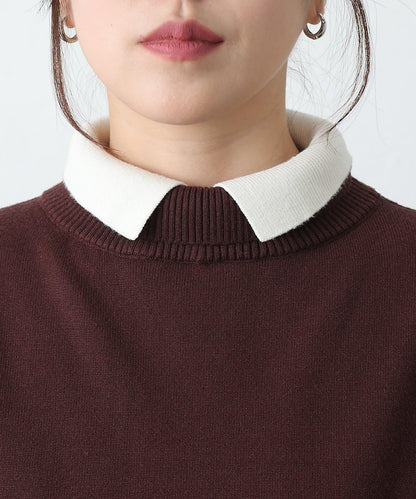 拼色針織套頭衫