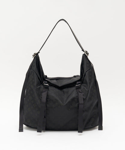 尼龍提花金屬扣單肩包 L