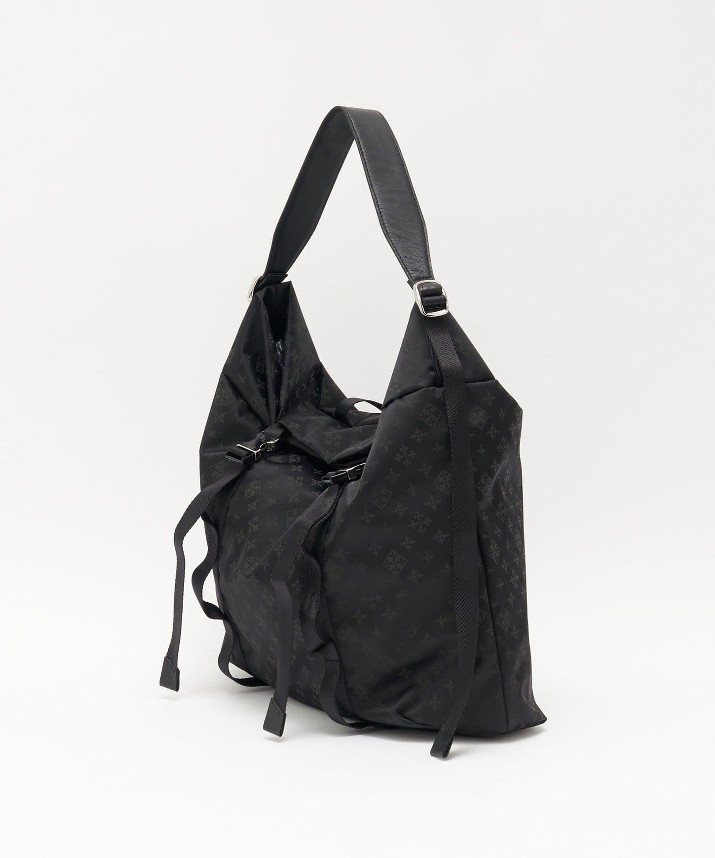 尼龍提花金屬扣單肩包 L