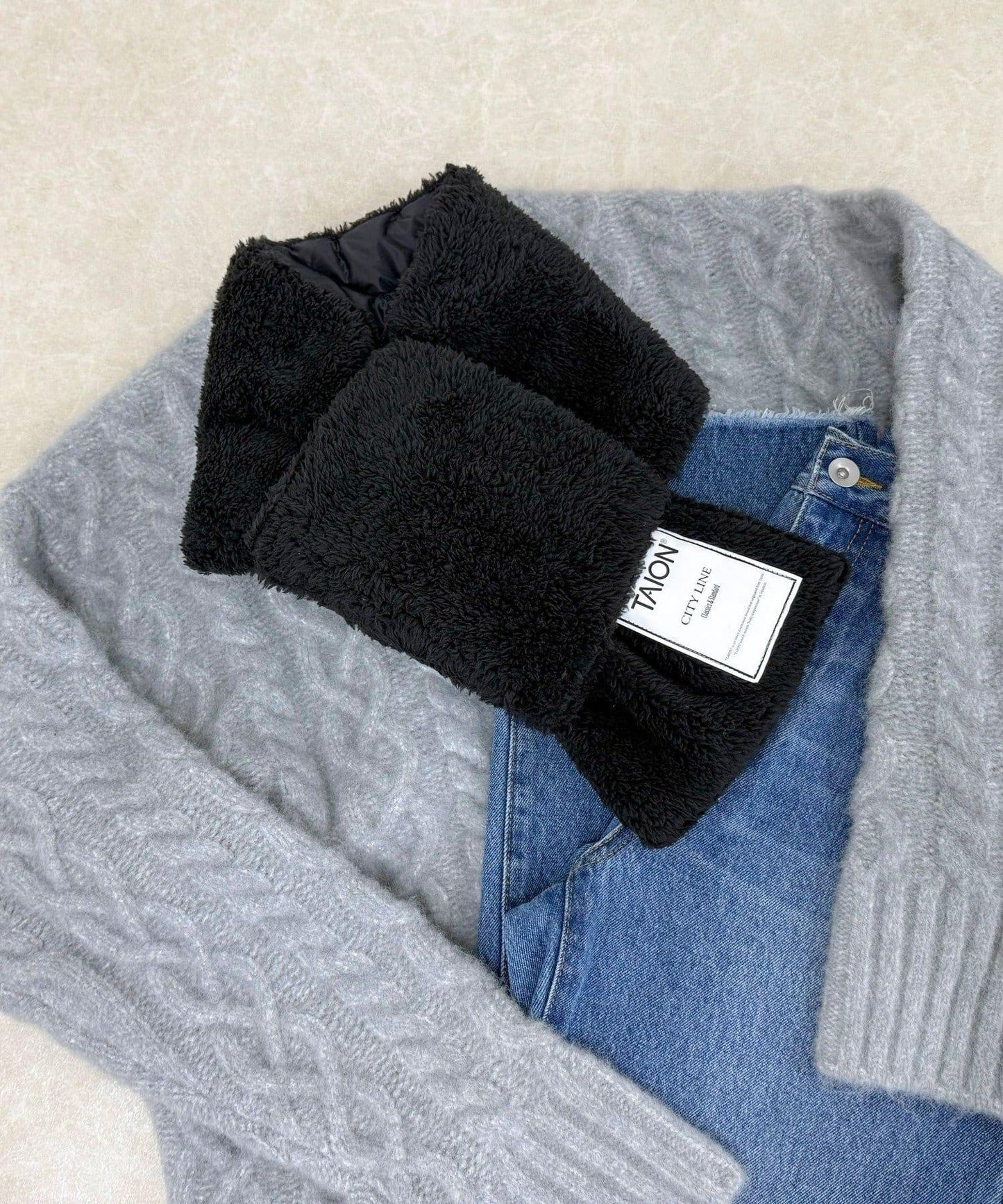 TAION CITY可翻轉羽絨圍巾