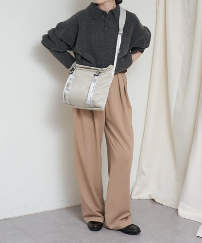 尼龍提花金屬扣中號單肩包