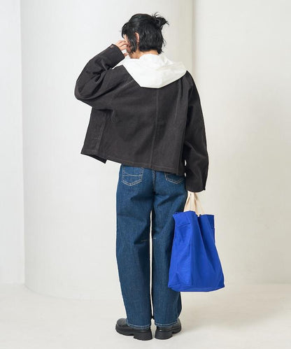 特別款燈芯絨無領V領夾克＜可搭配套裝＞