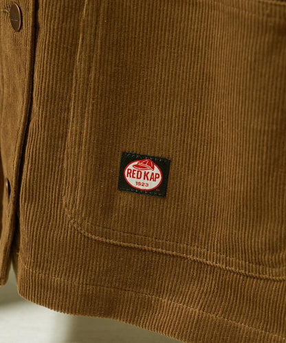 特別款燈芯絨無領V領夾克＜可搭配套裝＞