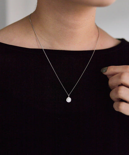 迷你彩色圓形吊墜項鍊