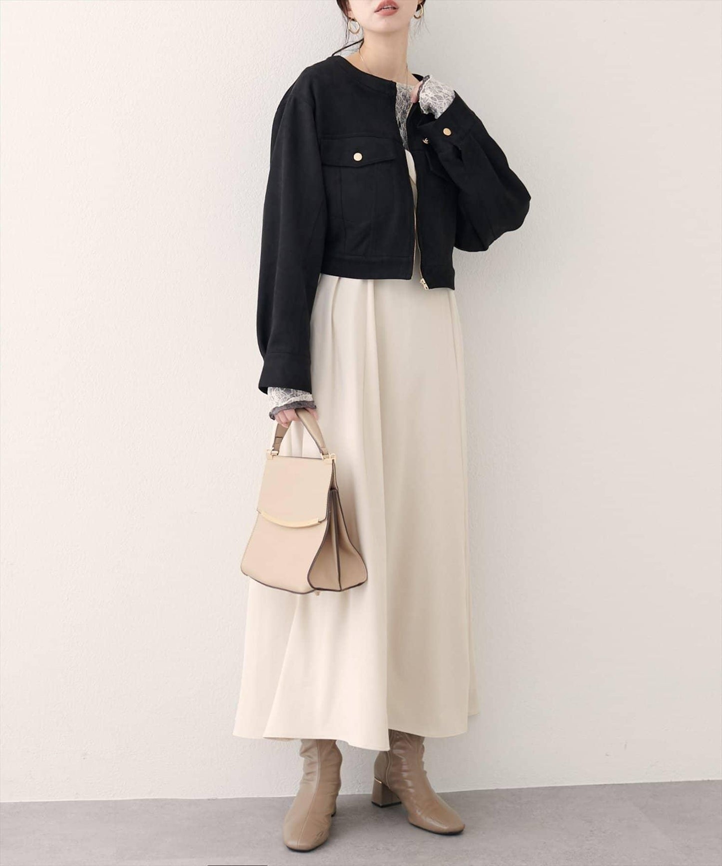 【natural couture】仿麂皮短夾克