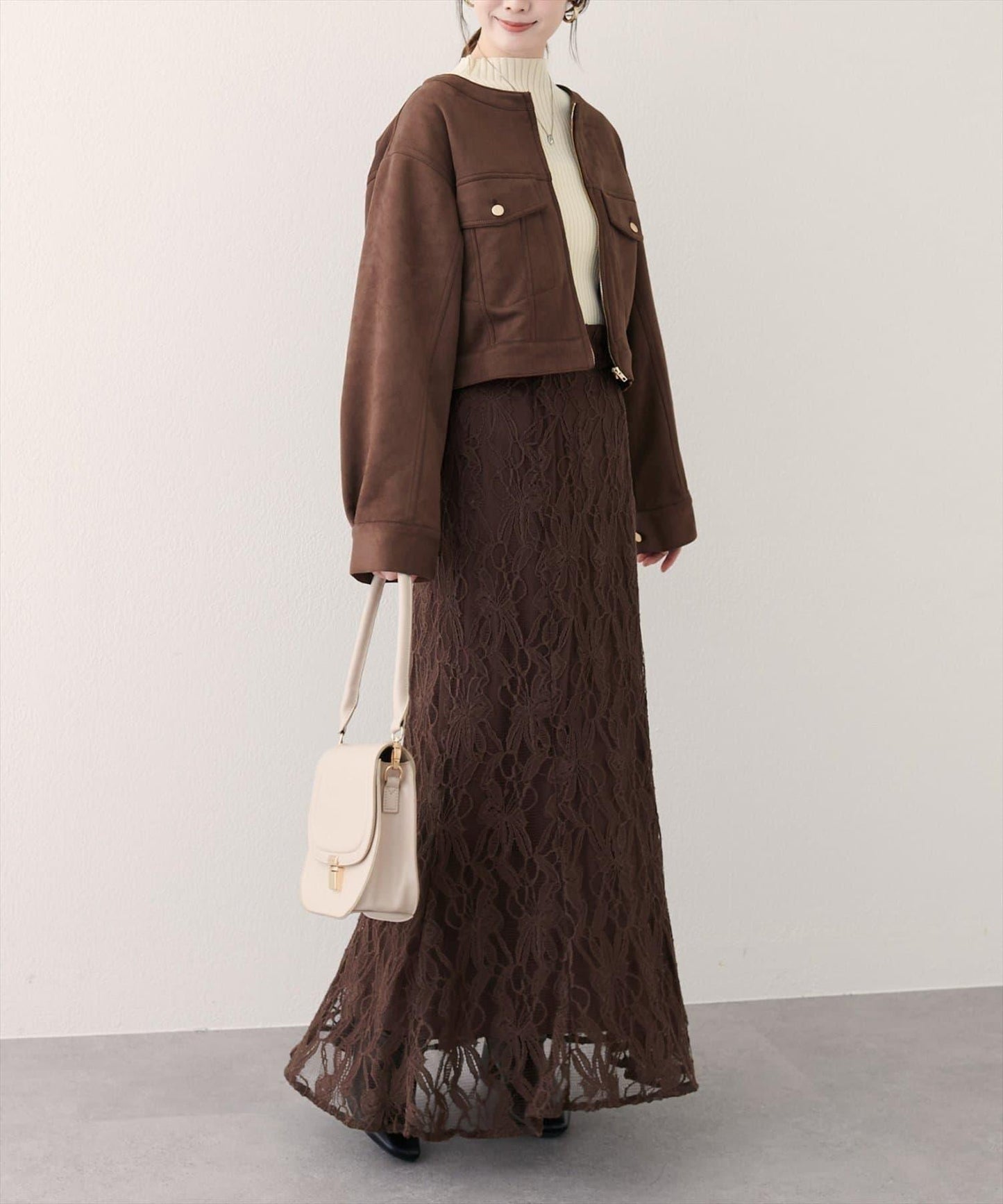 【natural couture】仿麂皮短夾克