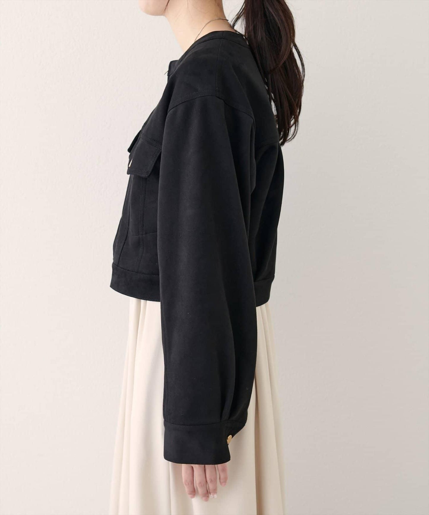 【natural couture】仿麂皮短夾克