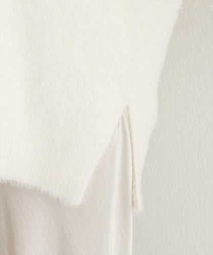 【natural couture】羽毛紗線針織背心