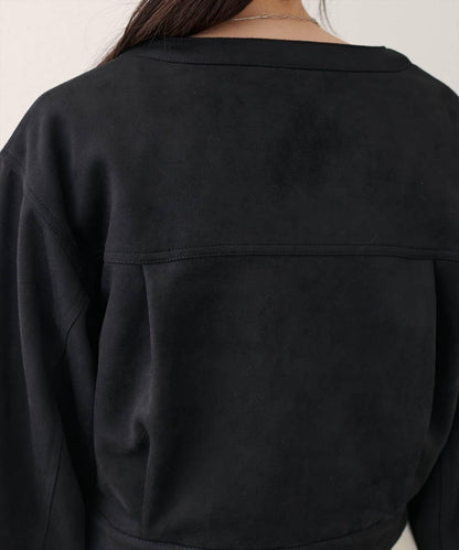 【natural couture】仿麂皮短夾克