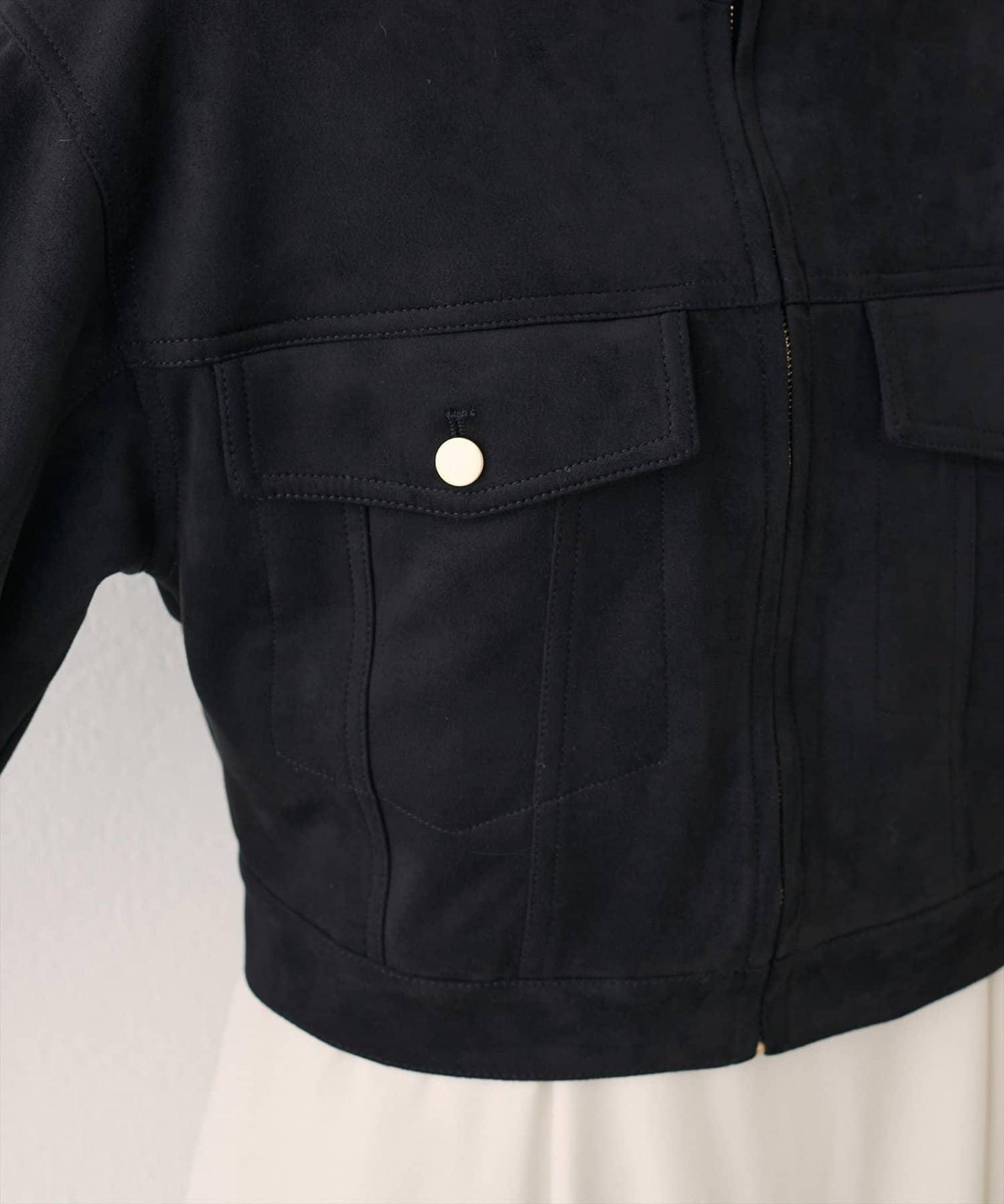 【natural couture】仿麂皮短夾克