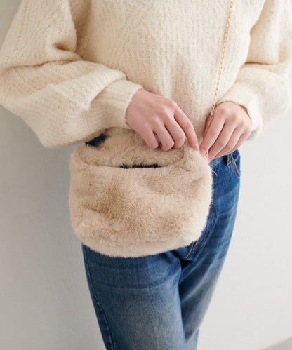 帶肩帶仿皮草包