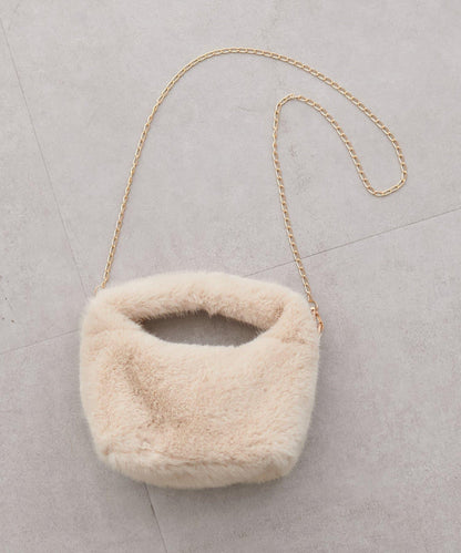 帶肩帶仿皮草包