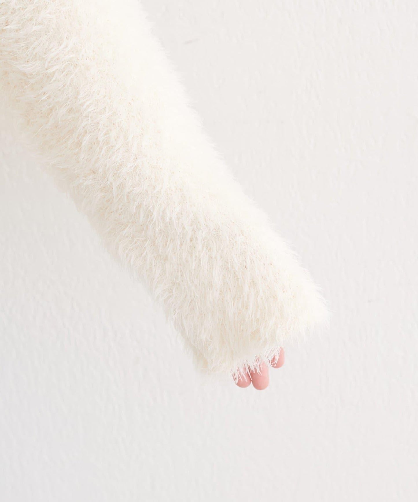 V領長毛針織套頭衫