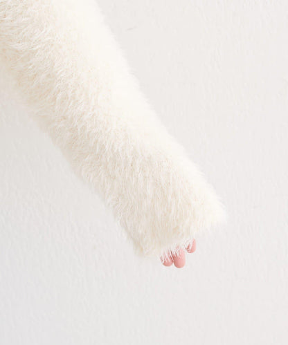 V領長毛針織套頭衫