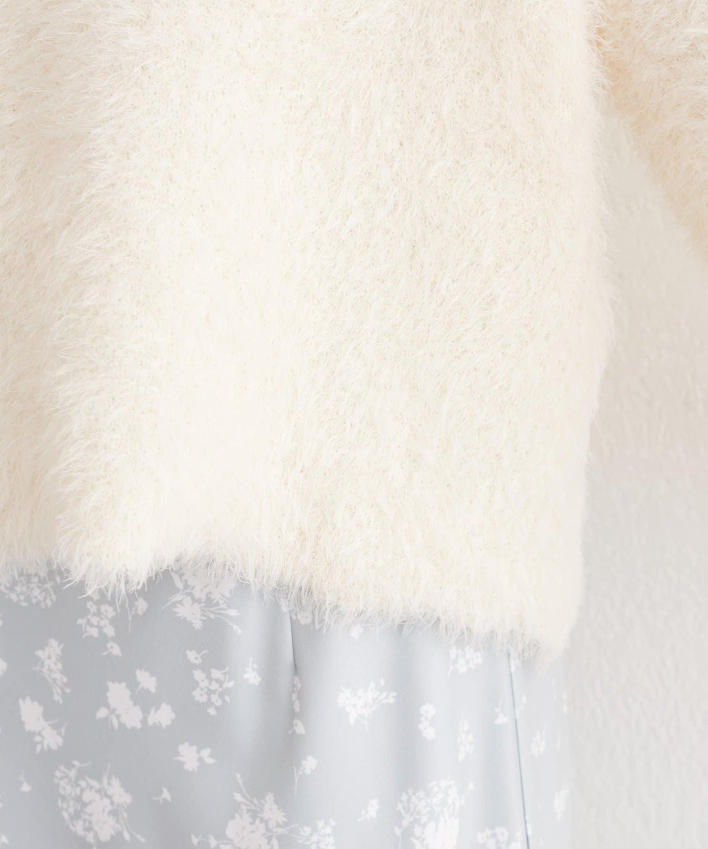 V領長毛針織套頭衫