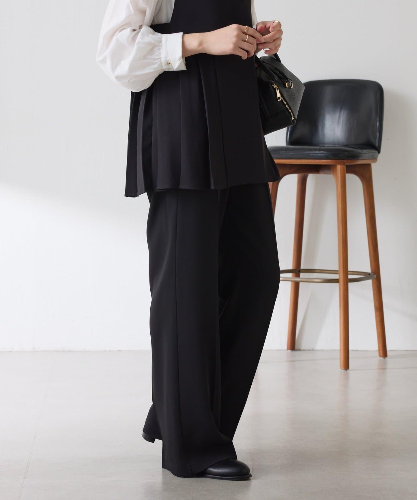 【2尺碼可選】斜紋喇叭褲/套裝/禮服