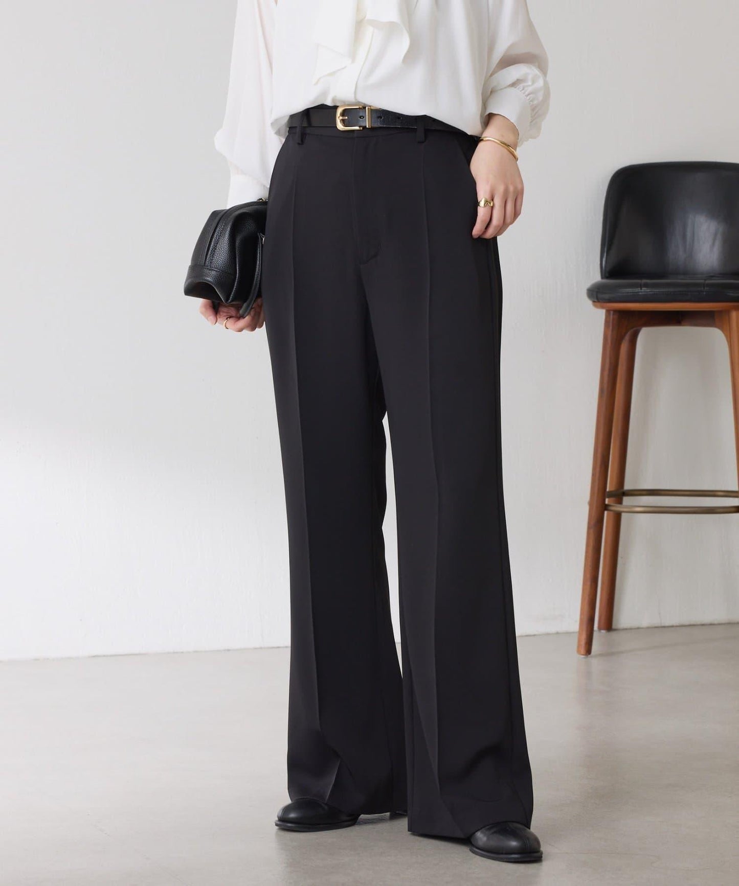 【2尺碼可選】斜紋喇叭褲/套裝/禮服