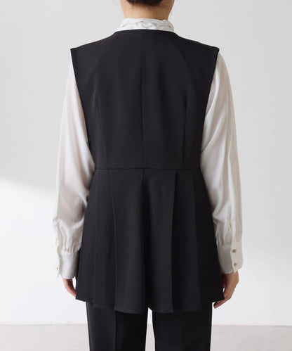 【臀部遮蓋】斜紋百褶馬甲/套裝/禮服