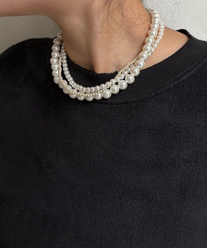 磁性三連珍珠項鍊