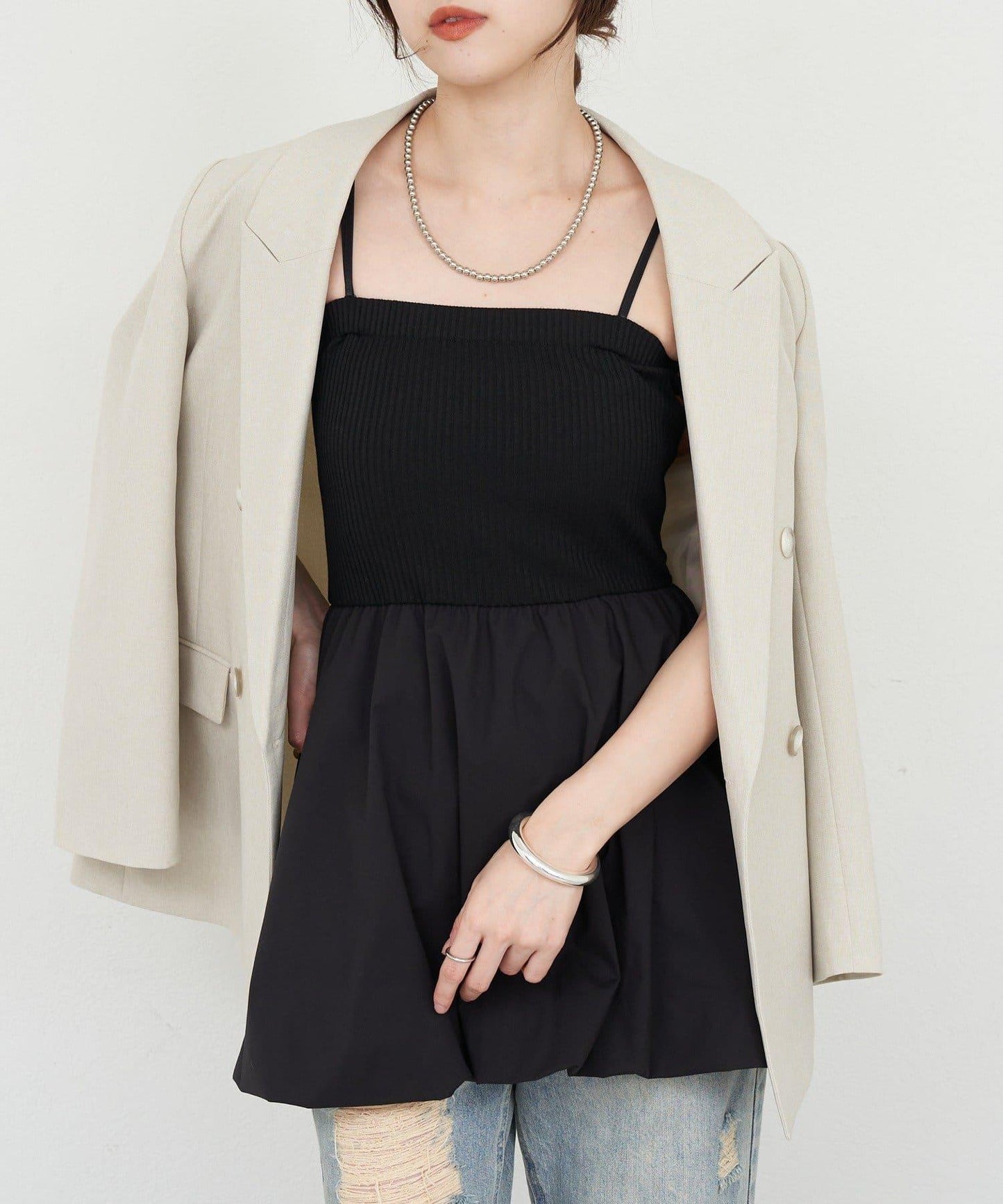 【26SS】泡泡吊帶背心