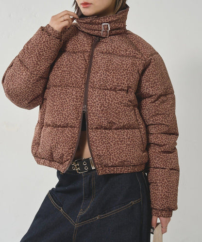 拼色圖案加厚尼龍夾克