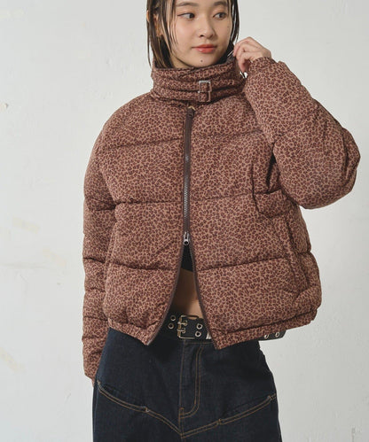 拼色圖案加厚尼龍夾克