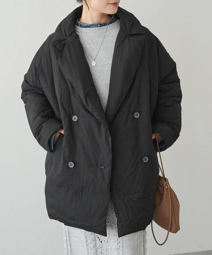 再生羽絨西裝領大衣