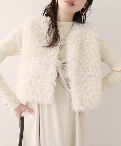 【EVERY.VERY niceclaup】仿皮草馬甲