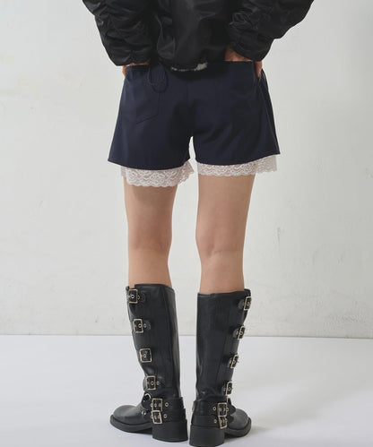 蕾絲拼接TR短褲