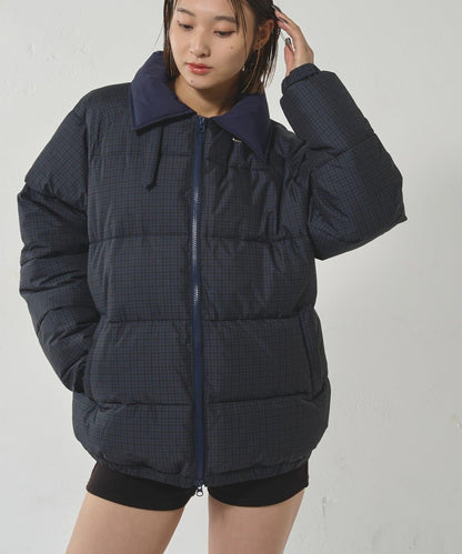 拼色圖案加厚尼龍夾克