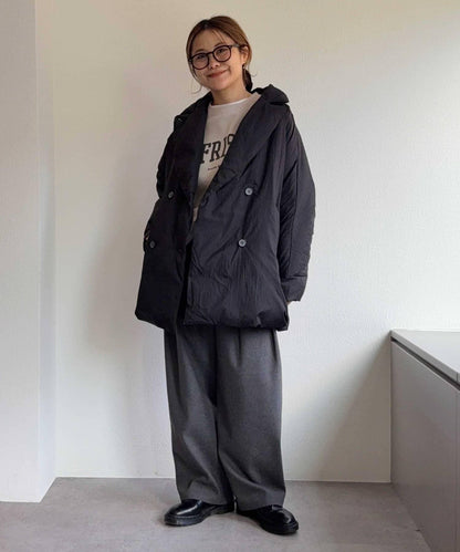 再生羽絨西裝領大衣