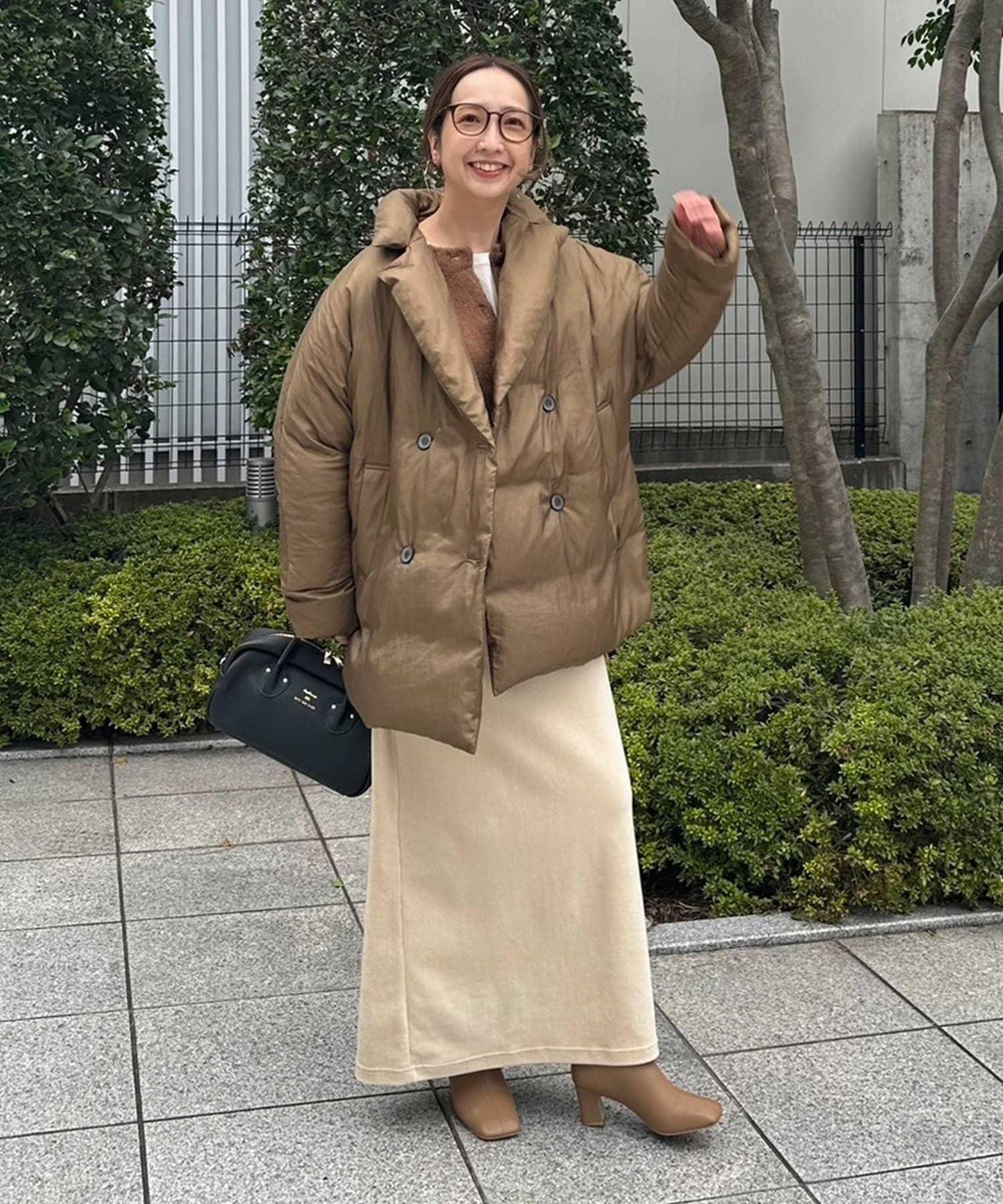 再生羽絨西裝領大衣