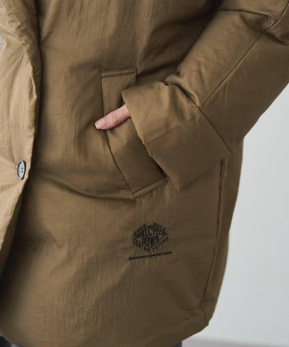 再生羽絨西裝領大衣