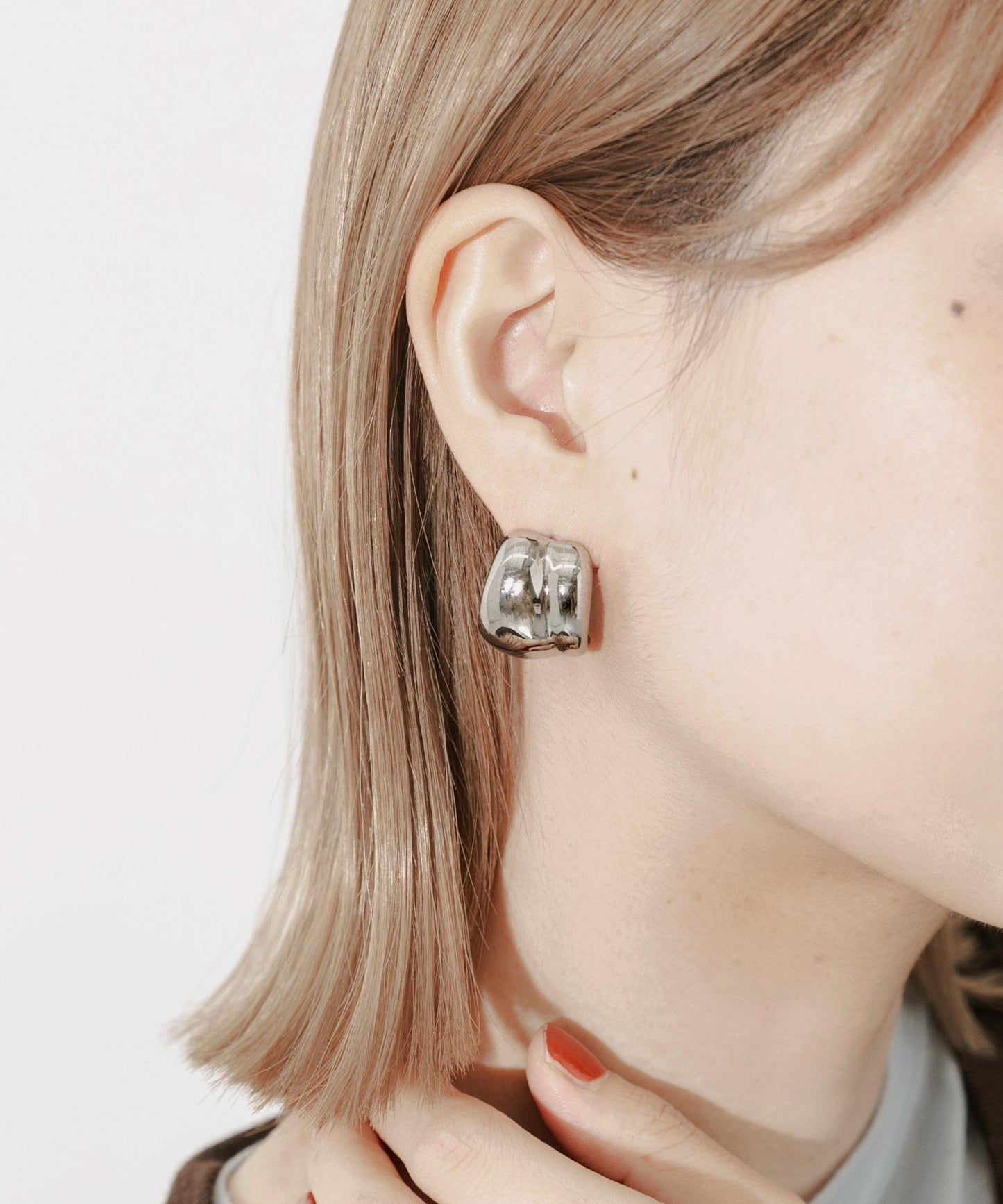 不鏽鋼漸變寬耳環