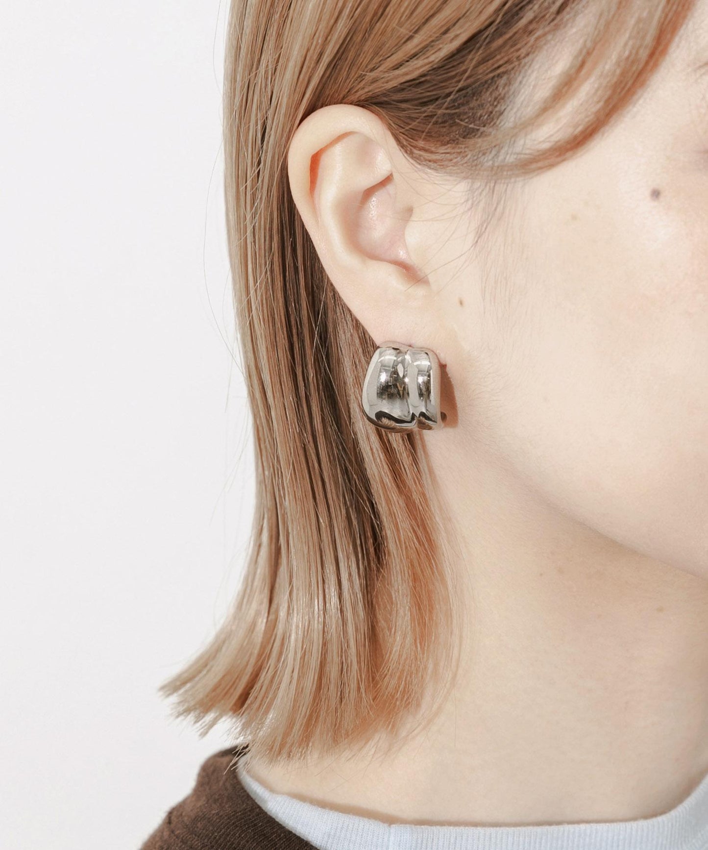 不鏽鋼漸變寬耳環