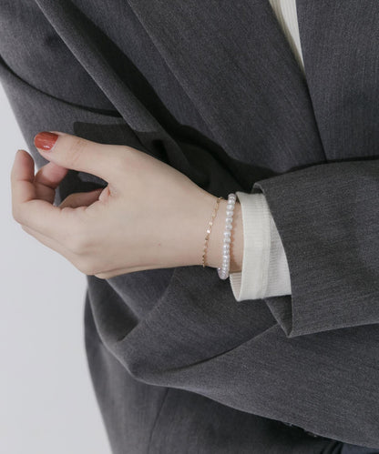 珍珠鏈條2件套手鍊