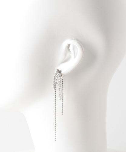 不鏽鋼搖擺球鏈耳環