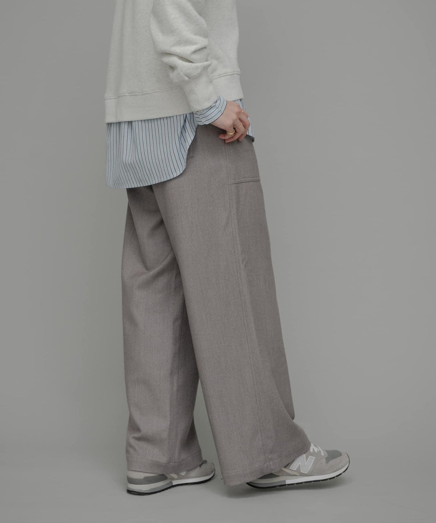 牛仔風格拼接工裝休閒褲
